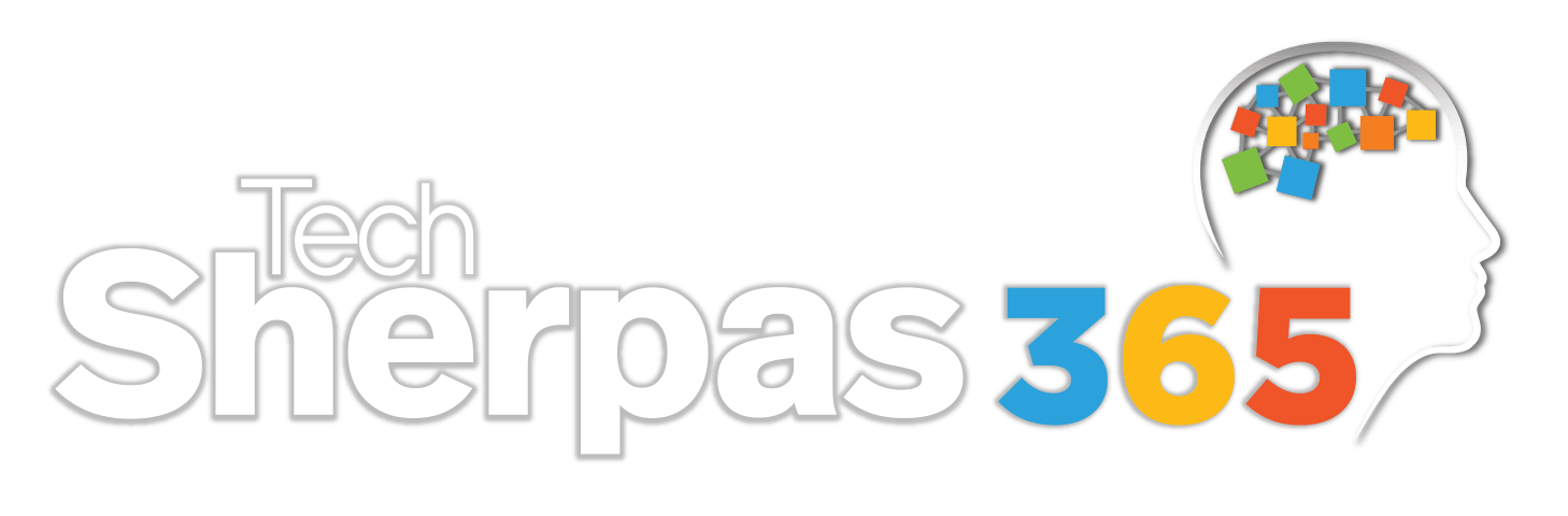 Tech Sherpas 365 white logo